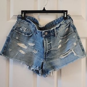 Abercrombie & Fitch Destroyed Harper Low Rise Shorts, Size 30/10